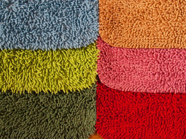 Multiple colored rugs to choose from
