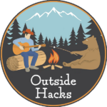 Outside Hacks (https://outsidehacks.com) with blue sky -- logo