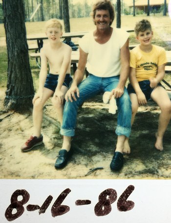 Brother, Dad, and me -- Eric -- at White Cypress Lakes, Mississippi in 1986